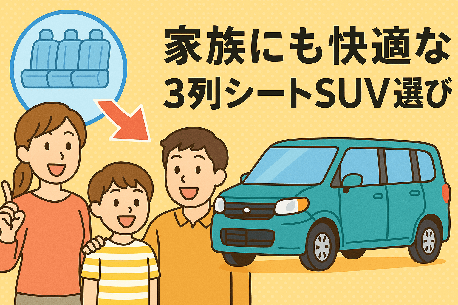 タイトル画像:家族にも快適な3列シートSUV選び|魅力とおすすめモデル紹介