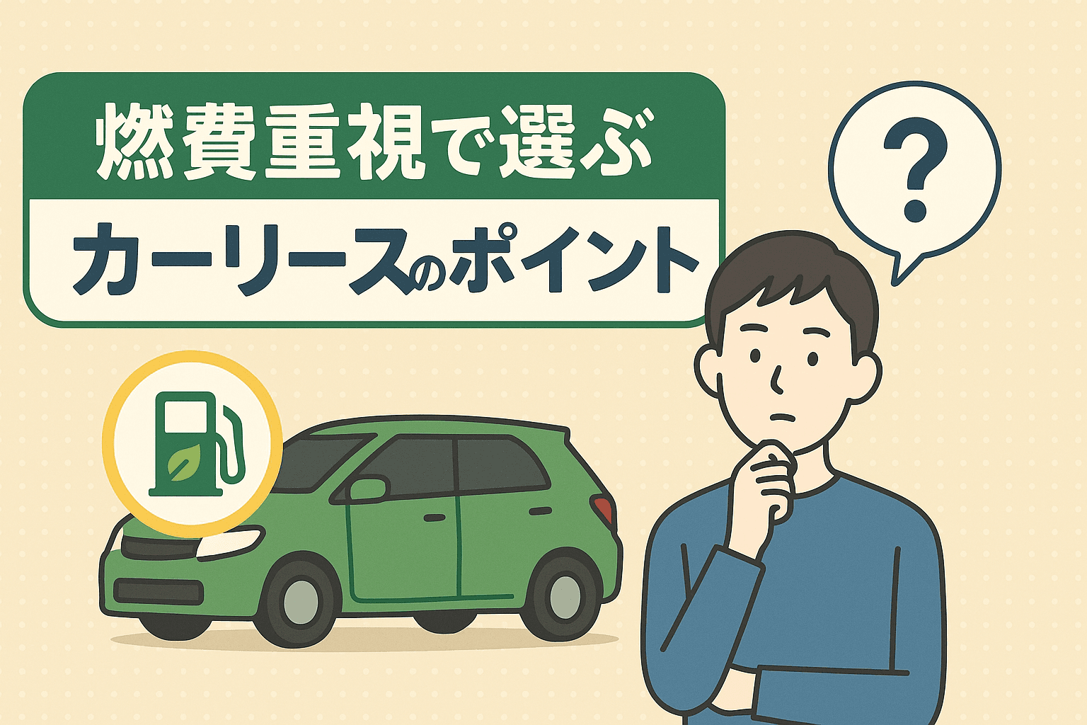 タイトル画像:燃費重視で選ぶカーリースのポイントとおすすめ車種