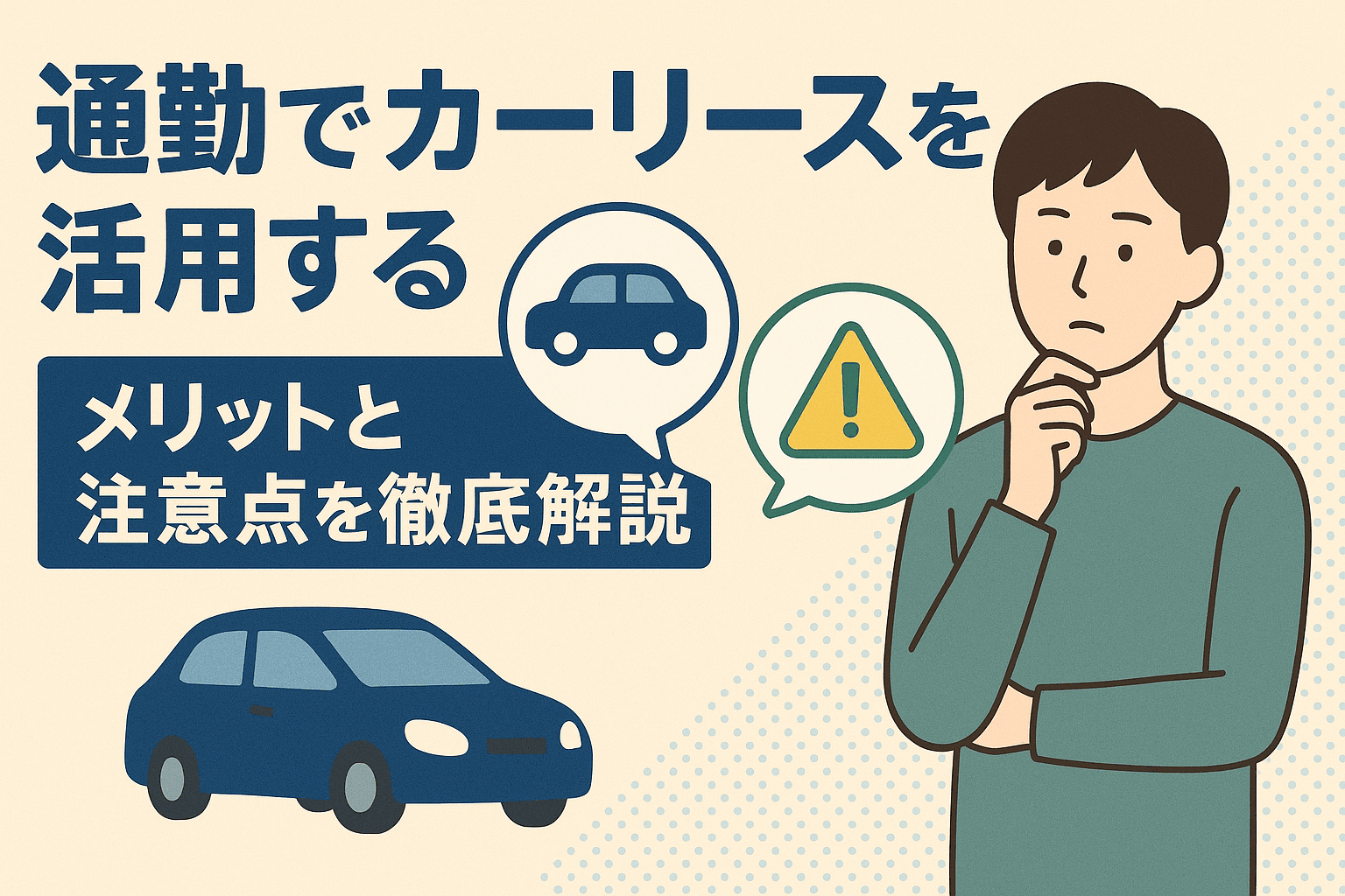 タイトル画像:通勤でカーリースを活用するメリットと注意点を徹底解説