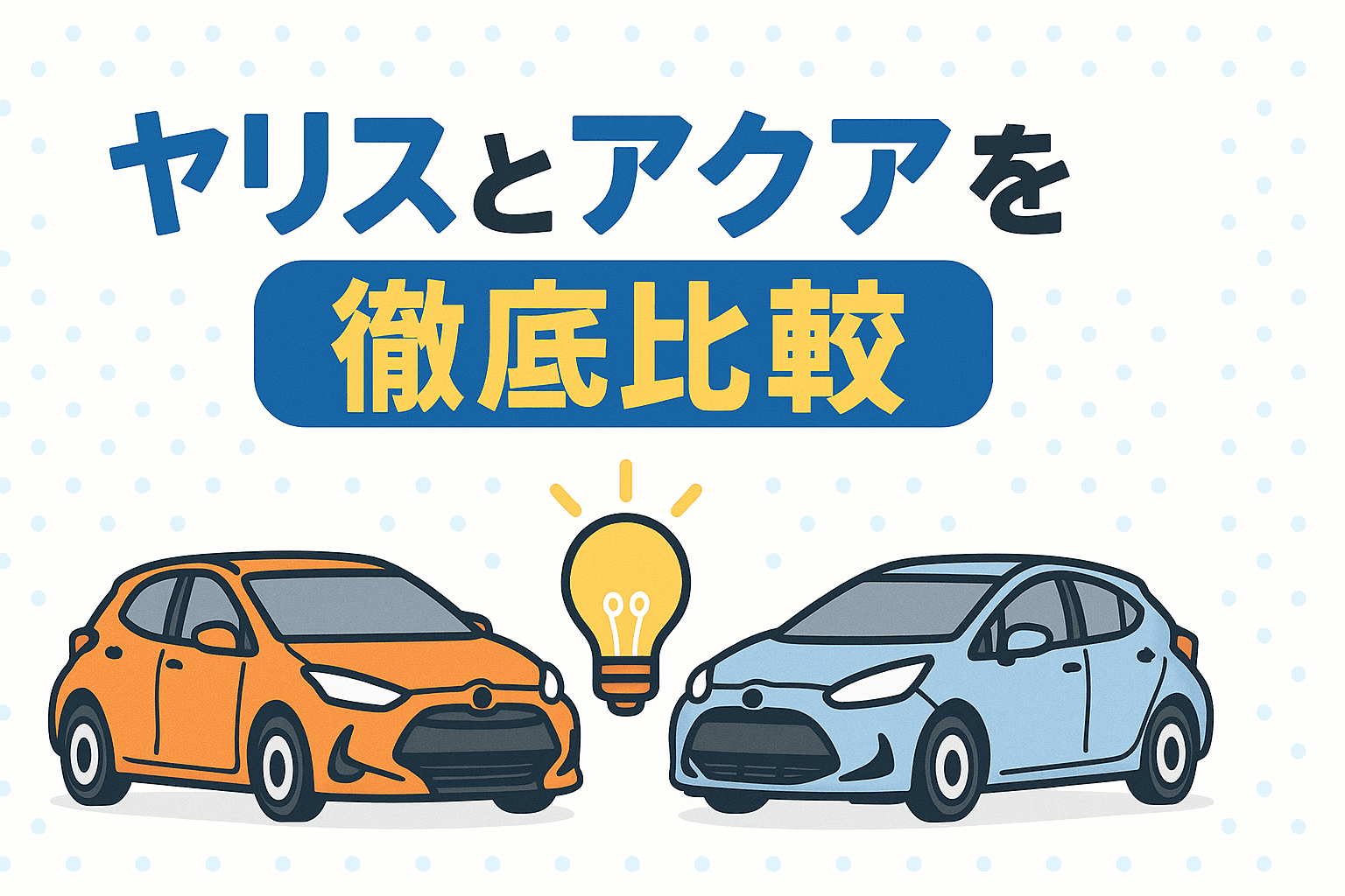 タイトル画像:ヤリスとアクアを徹底比較|燃費・走り・価格から見るおすすめポイント