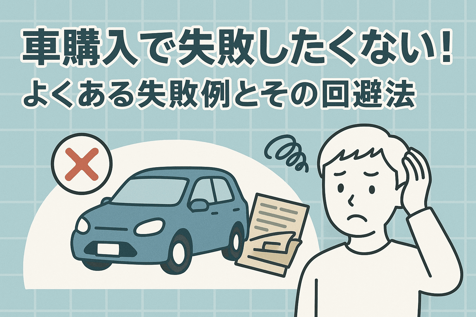 タイトル画像:車購入で失敗したくない!よくある失敗例とその回避法