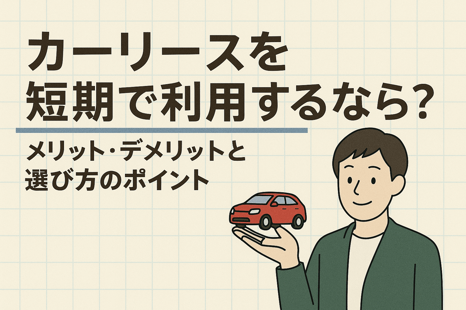 タイトル画像:カーリースを短期で利用するなら?メリット・デメリットと選び方のポイント