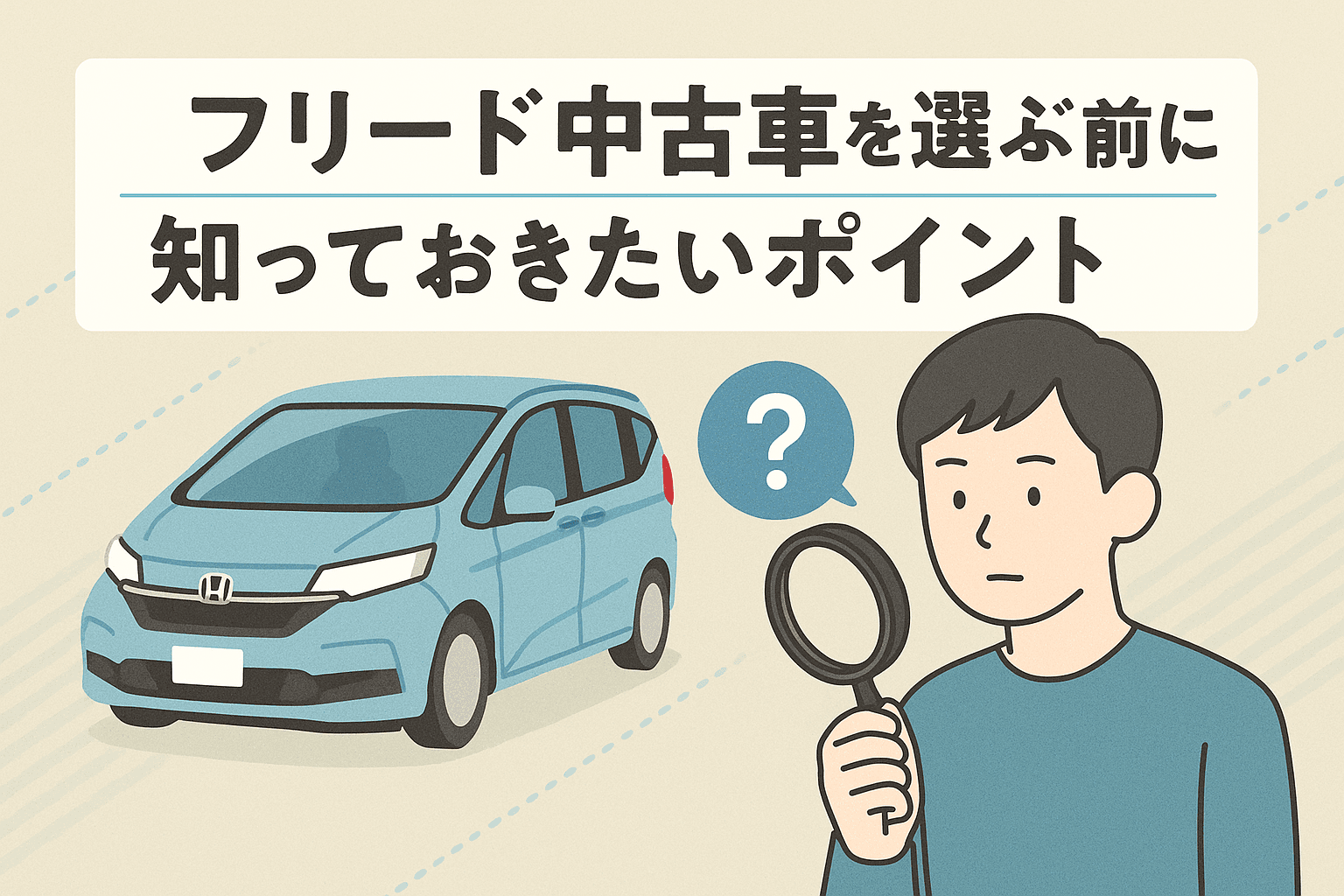 タイトル画像:フリード中古車を選ぶ前に知っておきたいポイント