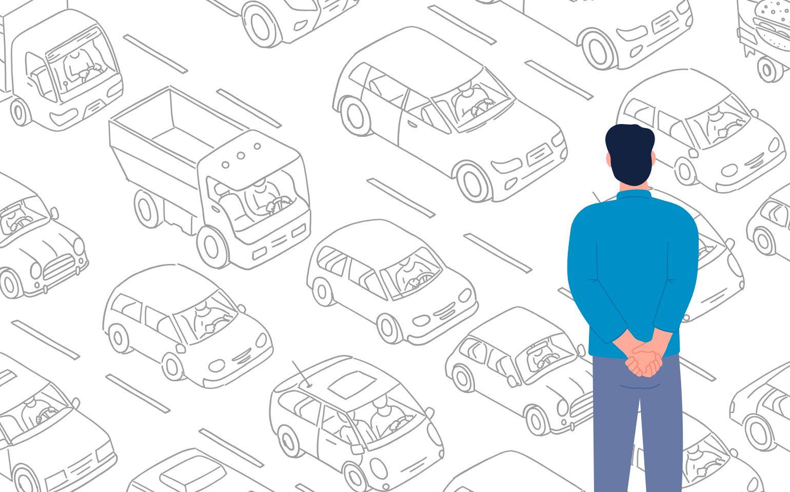 車を待つイメージ