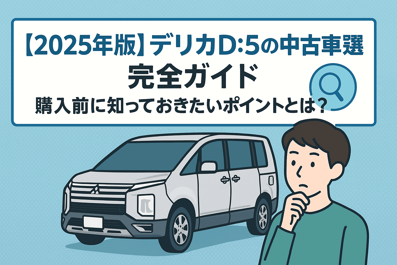 タイトル画像:【2025年版】デリカD:5の中古車選び完全ガイド|購入前に知っておきたいポイントとは?