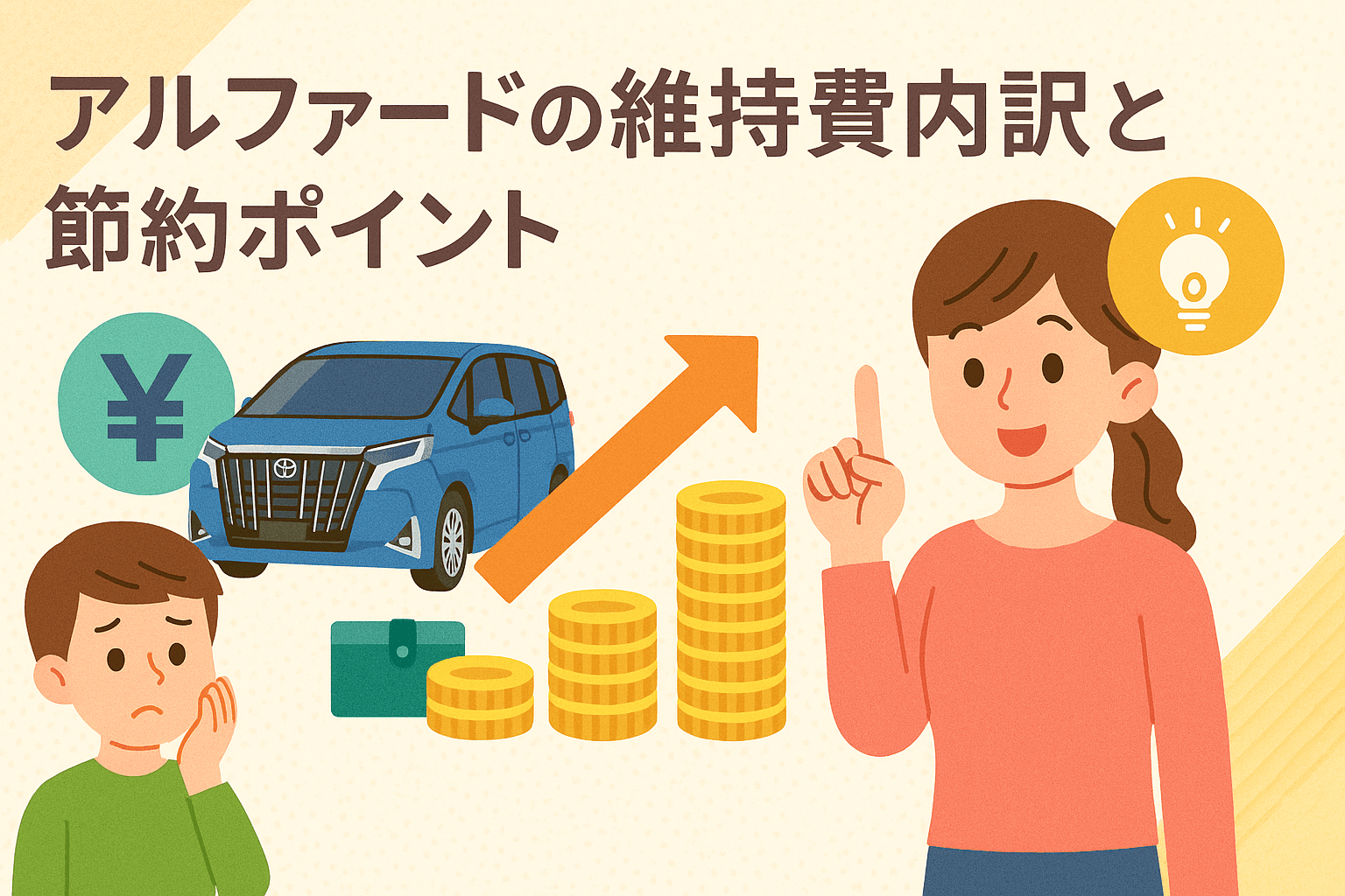 タイトル画像:アルファードの維持費内訳と節約ポイントを詳しく解説