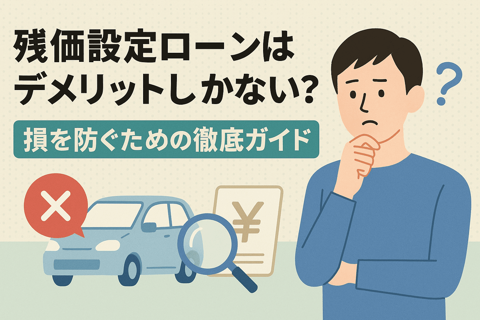 タイトル画像:残価設定ローンはデメリットしかない?車の購入で損をしないための徹底ガイド